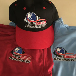 Embroidered t-shirt & hat for 2017 Jammerthon