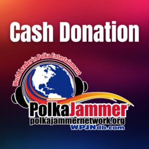 The words cash donation and the PJN logo